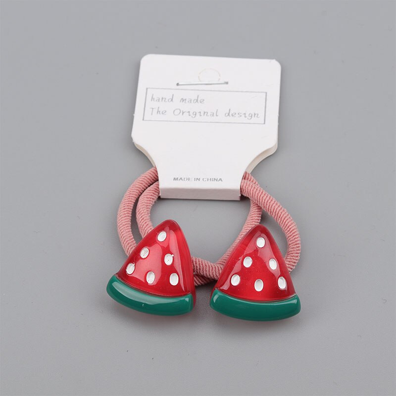 Fruta lindo pelo de los niños corbata sandía piña y fresa pelo chicas banda para la cabeza de goma corbata accesorios para el pelo tocado: SZPJ020-05