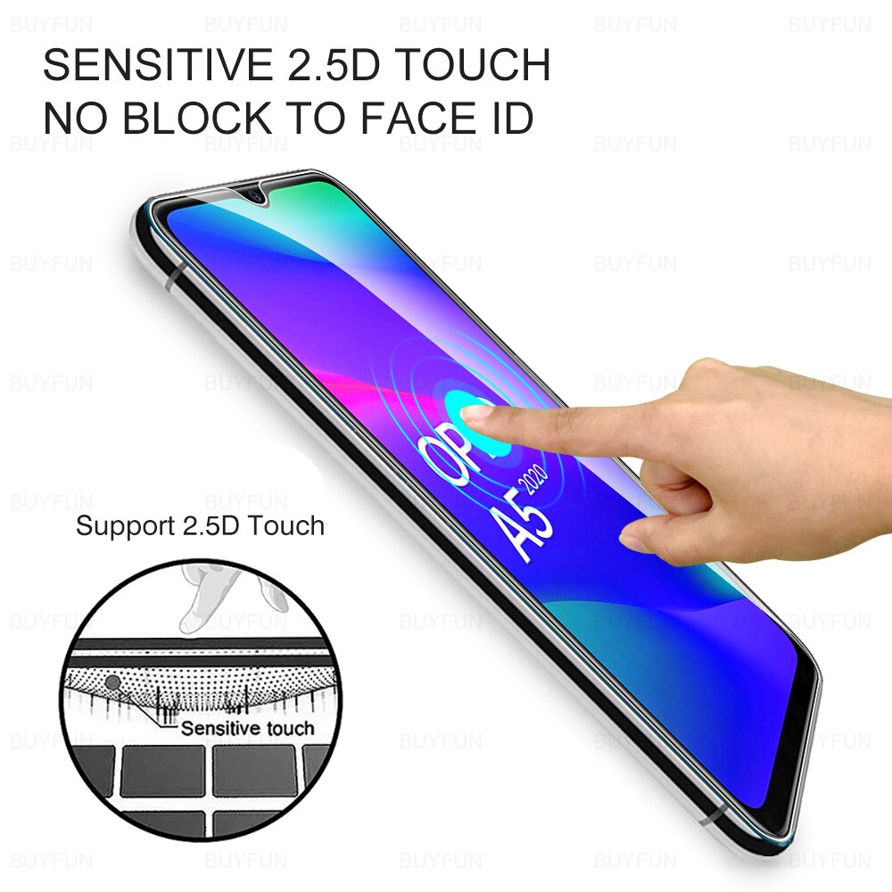 2 Stuks Explosieveilige Gehard Glas Voor Oppo A5 A5S Screen Protector Voor Oppo Mobiele Telefoon Veiligheid Beschermende film Op Een 5 S 5 S