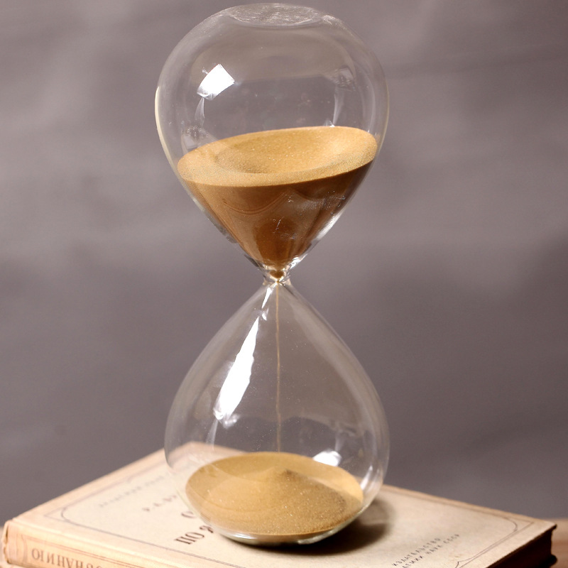 Sablier de verre minuterie de sable de cuisine 1 heure outil de gestion du temps 1 heure personnalité créative ornements en verre 5/30/60 Minutes