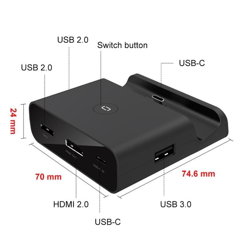 For Nintendo Switch Mini Portable Charging Dock Charger Base HD TV Dock Adapter For Nintendo Switch Hdmi Adapter Docking Station