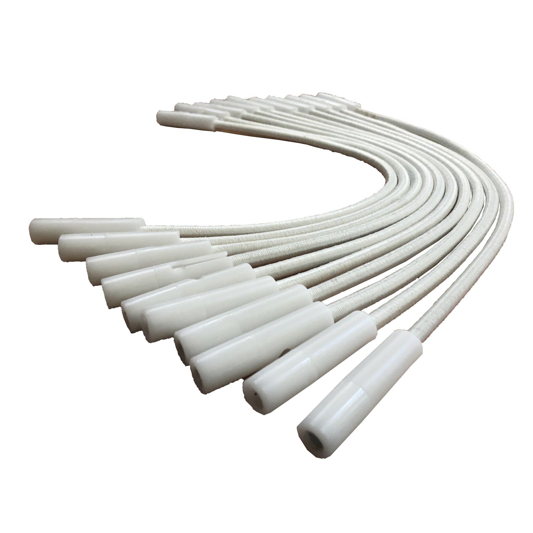 Rubber tensioners for canvas pool
