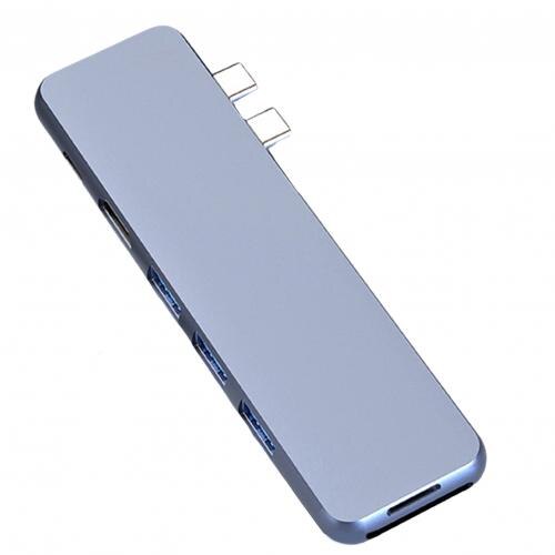 8in1 Dual Type C Naar Hdmi-Compatibel 3 USB3.0 Interfaces Micro-Sd/Tf Card Hub Dock Adapter: Default Title