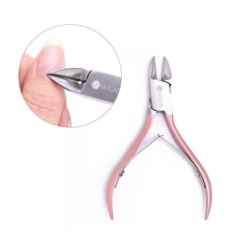 UR ZUCKER rosig Gold Nagel Zange Edelstahl Nagel Schere Trimmer Cutter Für Dicke Und Eingewachsene ZehennäGel