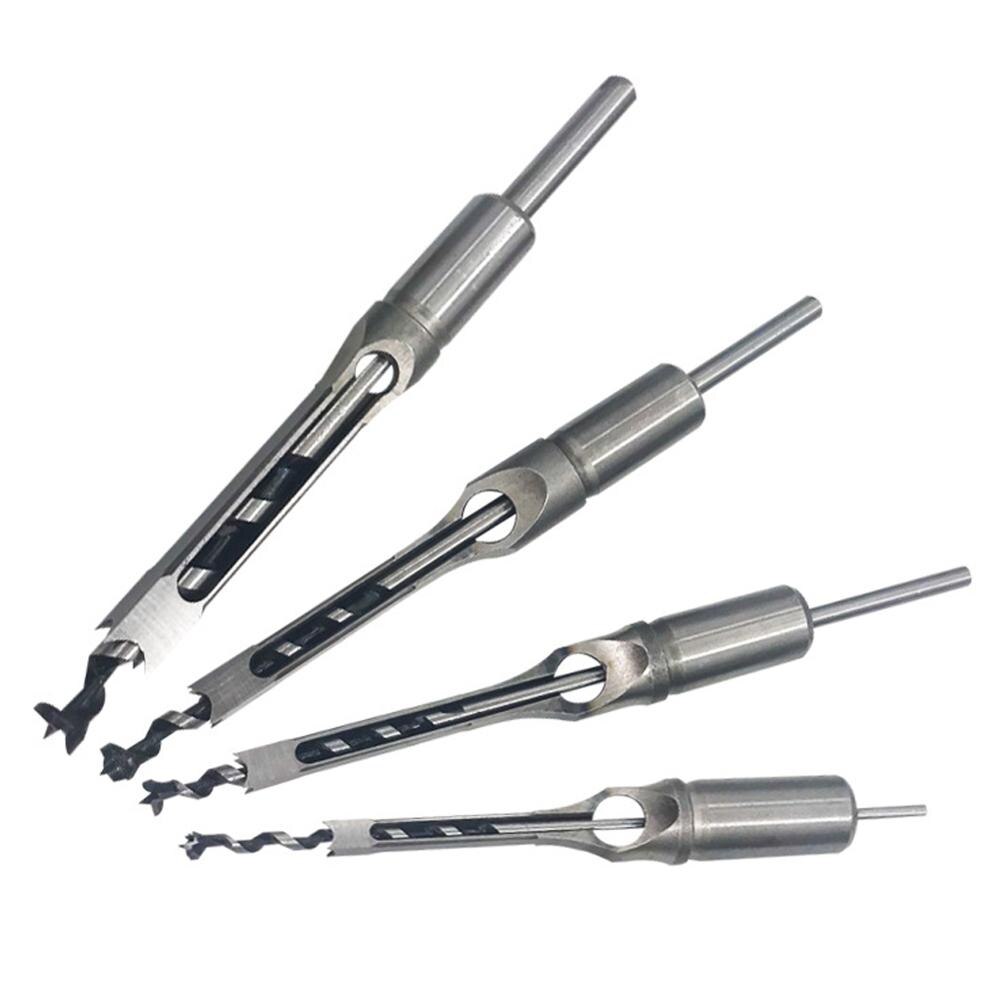 1PC Woodworking Drill 10mm/16mm Hollow Square Bits Square Hole Chisel Mortising Kits Tools Woodworking Square Hole