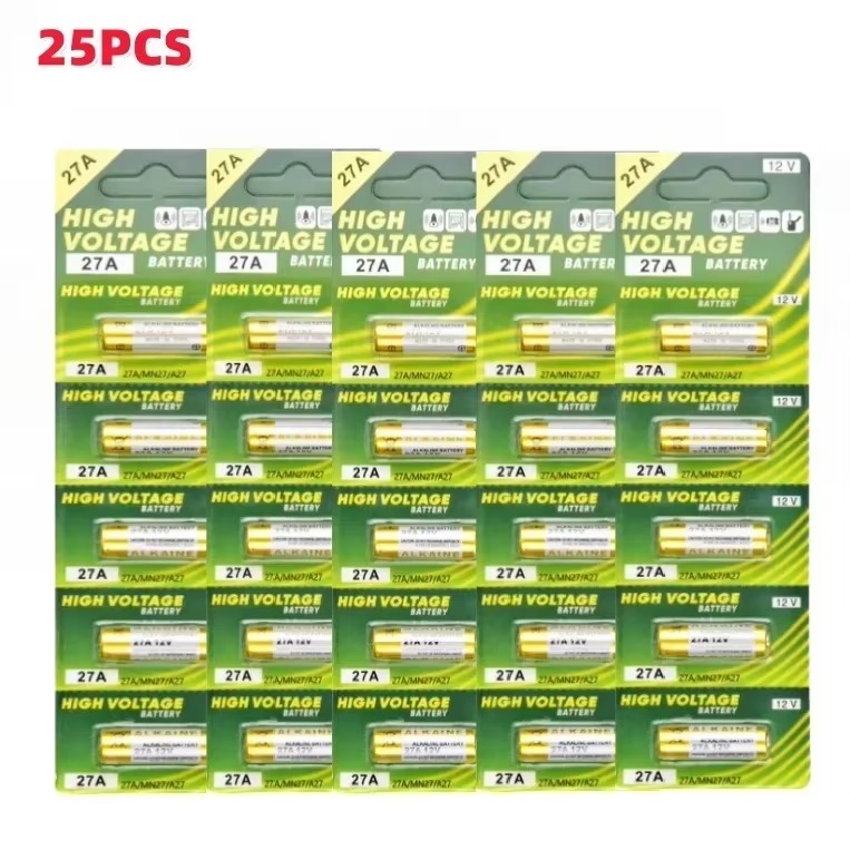 5-60PCS 27A 12V Batterie A27 27A G27A MN27 MS27 GP27 V27GA Für Türklingel, rollladen, Garage tür Fernbedienung, Trockenen Alkaline Batterie: green