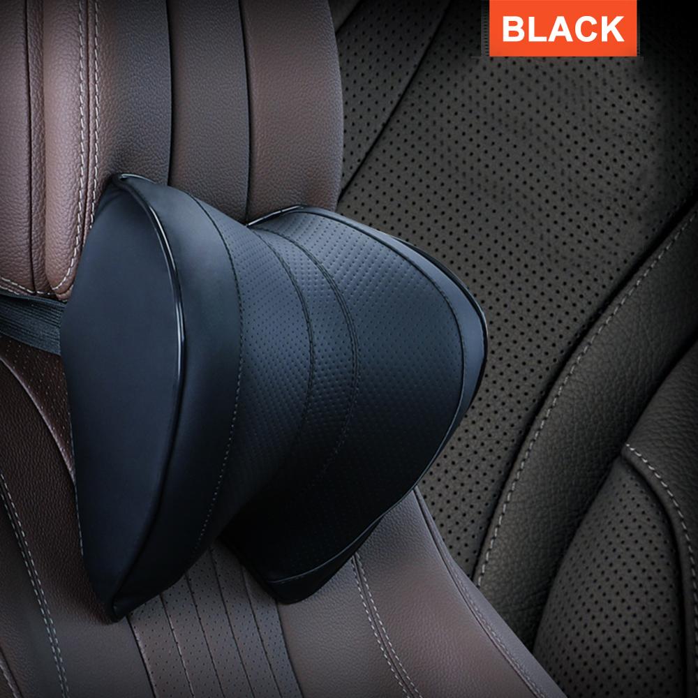 Auto Nek Hoofdsteun Kussen Kussen Auto Seat Hoofd Ondersteuning Nek Protector Automobiles Seat Neksteun Geheugen Katoen Accessoires: Black