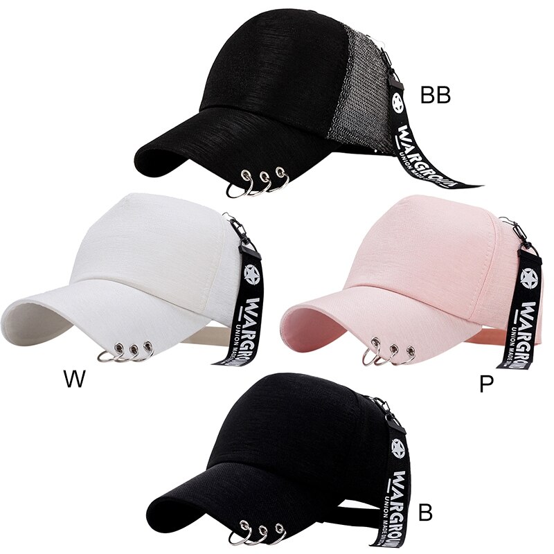 Gorra de tenis con aros de hierro para mujer, gorro de algodón ajustable con cierre trasero, ajustable, ropa deportiva para exteriores, senderismo y Camping