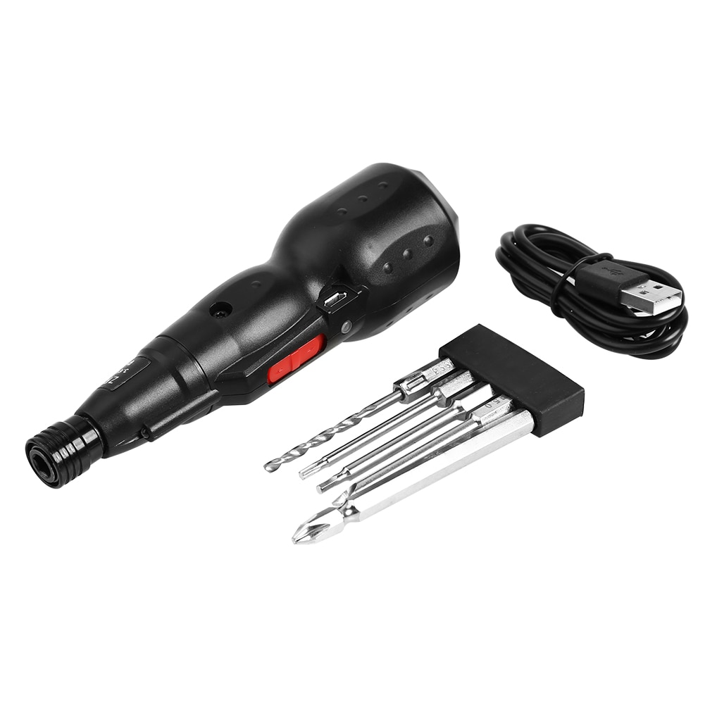 Manual Electric Screwdriver Strong Toughness Electric 5 in 1 Multi-use Power Portable Drill Hand Tool with LED Lamp