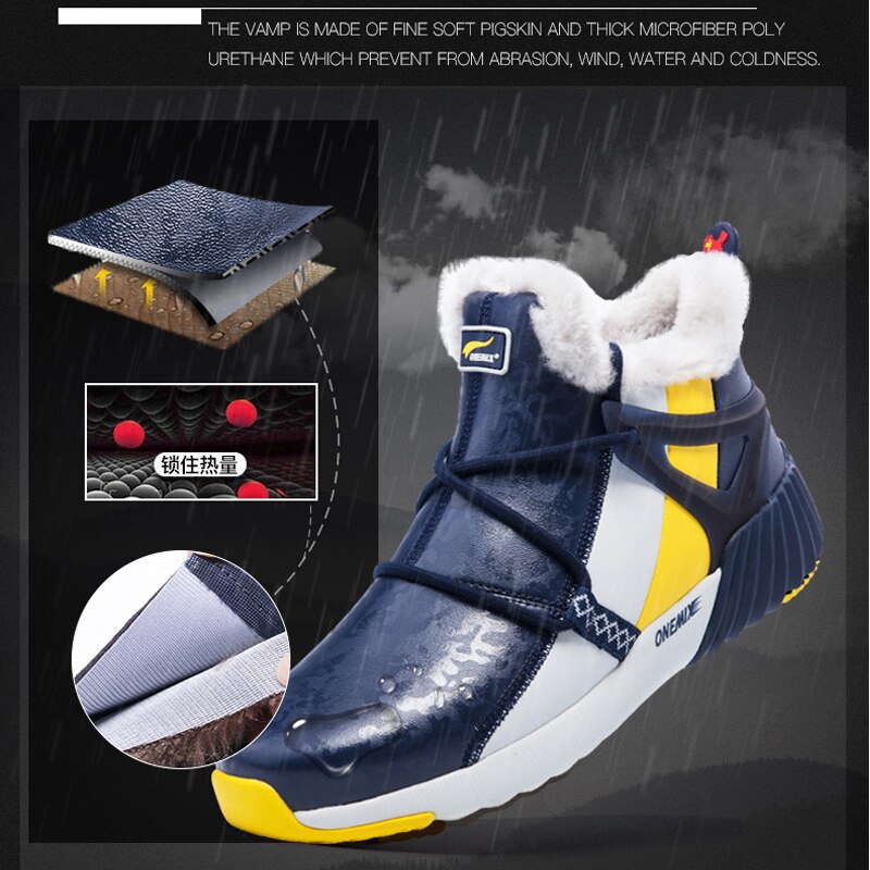 Onemix Winter Loopschoenen Voor Vrouwen Warm Bont Huidvriendelijke Waterdichte Sneeuw Enkellaarsjes Outdoor Comfortabele Wandelschoenen Sneakers