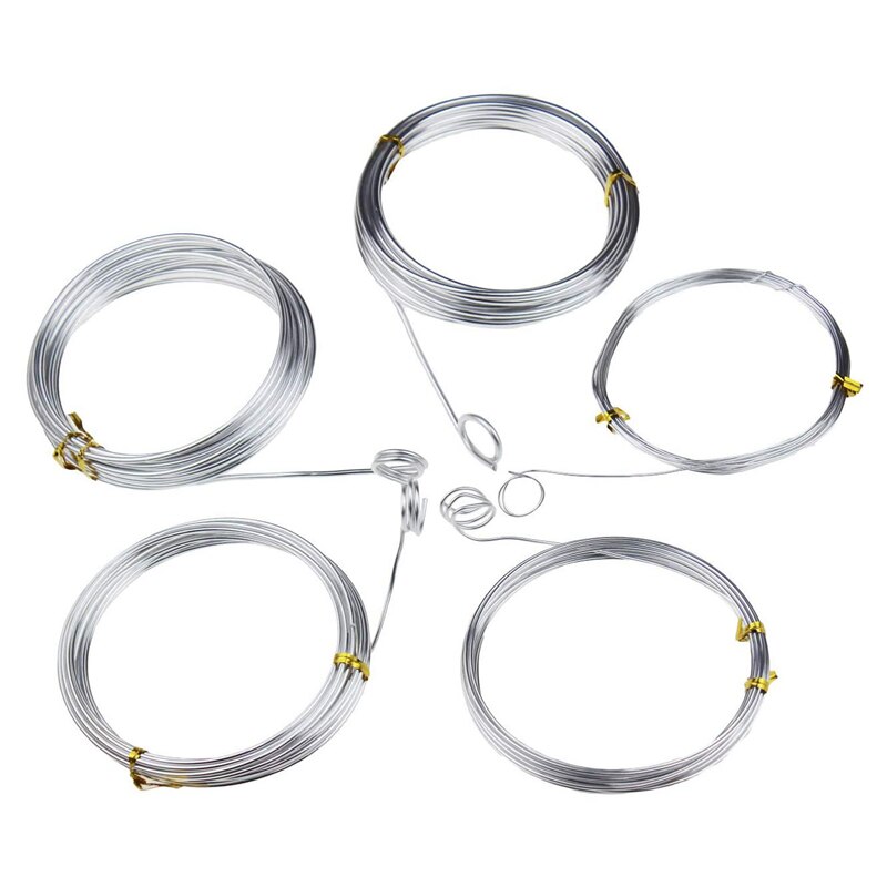 Sølv aluminium tråd 1 mm 1.5 mm 2 mm 2.5 mm og 3 mm i tykkelse aluminium tråd ruller til gør-det-selv skulptur og håndværk