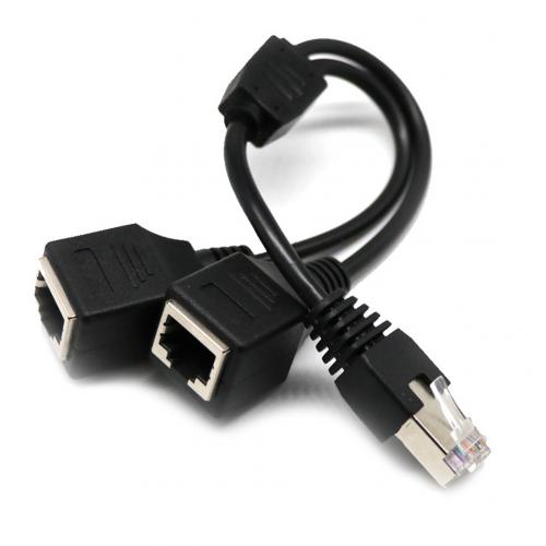 Adaptateur séparateur Ethernet RJ45, 1 mâle à 2 femelles, répartiteur de réseau LAN, prise en charge du rallonge réseau Internet Cat7 Cat6: Default Title