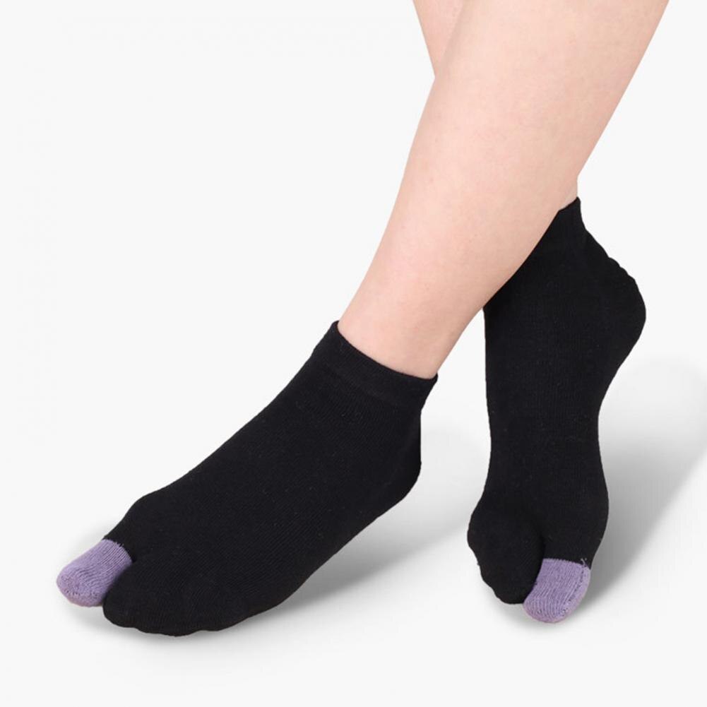 2 pçs split toe meias unisex absorção de suor cor sólida ao ar livre respirável japonês flip flop algodão meias para ao ar livre