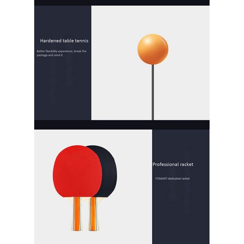 ITSMART Table Tennis Training Device Indoor Single Training Set Table Tennis Training Equipment Home Table Tennis Set