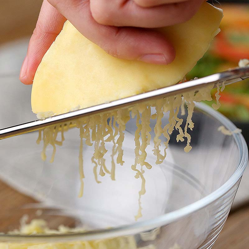 Rallador de limón y queso Zester, herramienta multiusos de acero inoxidable para frutas y verduras afiladas 99 para