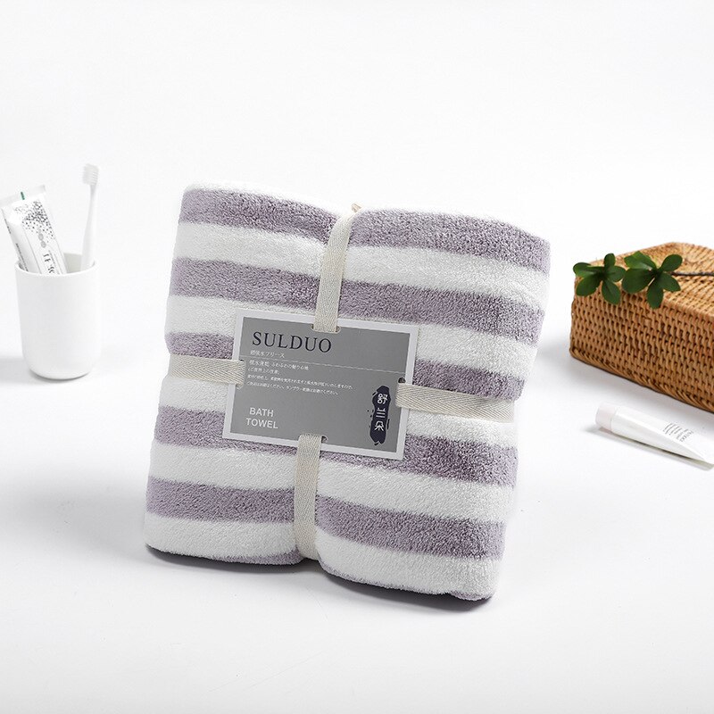 70X140Cm Thuis Textiel Handdoek Coral Fluwelen Badhanddoeken Voor Volwassen Zachte Absorberende Microfiber Stof Handdoek Wearable Bad handdoek: purple