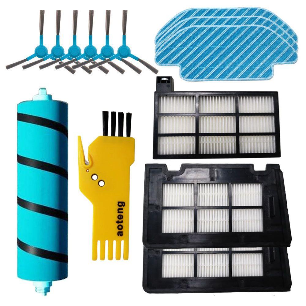 Kit de accesorios de filtro HEPA para Robot aspirador Cecotec Conga 4090 Conga 5090 piezas de reemplazo de cepillo lateral: Caqui oscuro