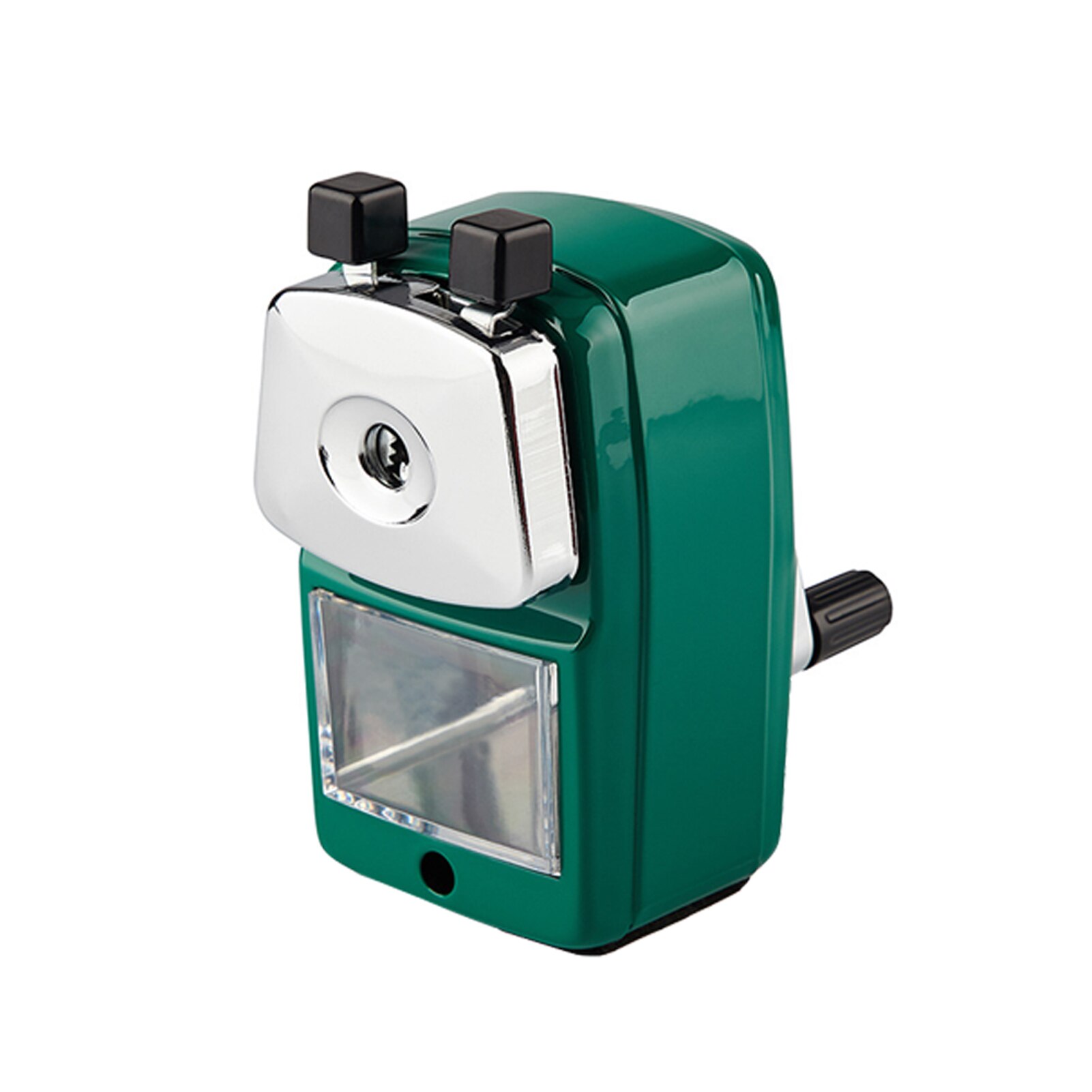 Machine For Kids Hand Crank Rotary Stationery Home School Office Cutter Student Desktop With Container Pencil Sharpener: Green