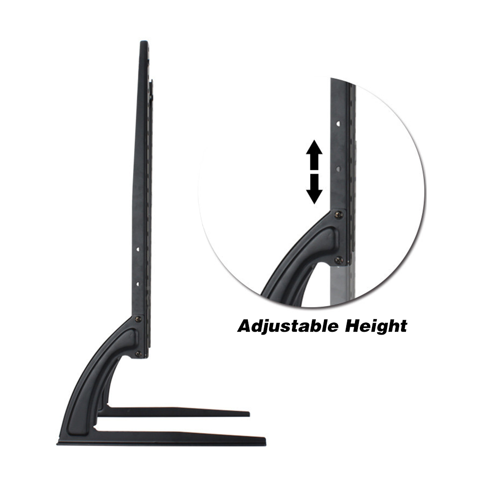 Height Adjustable Stable Stand Base Universal Table Top Flat TV Iron Stand Legs For Most 26-65" LED LCD Flat Screen TV