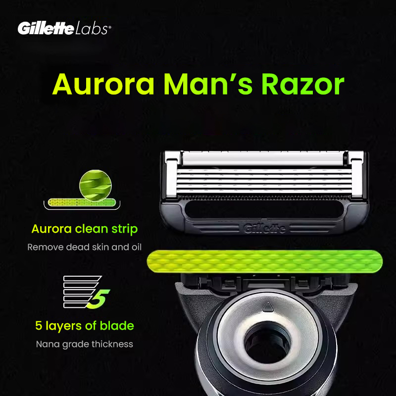 Gillette Labore Rasierklingen-Nachfüllungen, kompatibel mit Gillette Labore Rasierern mit Peeling-Stange und beheiztem Rasierer, 6 Kartuschen/Packung