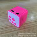 Mini Size Portable Anti-electromagnetic Interference Music Player MP3 Cube Shape Audio Player Support TF Card Speaker: pink