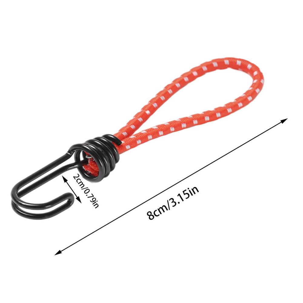 Cuerdas elásticas con gancho para tienda de campaña, correas elásticas pequeñas, cuerda de lona ligera para viajes, senderismo, escalada, mochilero: Rojo