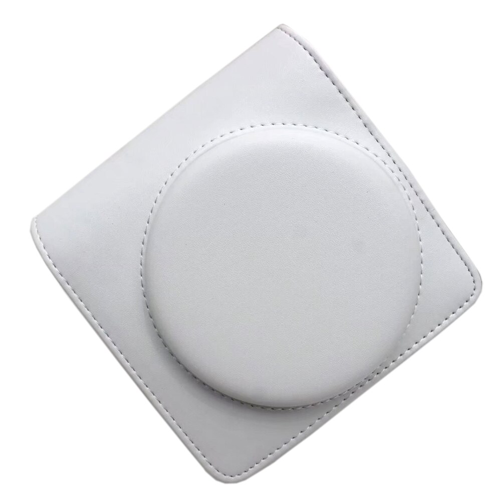 For fujifilm instax square  sq1 kameraveske 5 farger vintage pu lærveske skulderrem veske bære deksel beskyttelse: Hvit