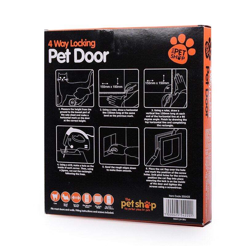 Huisdier Deur Openingen Indoor/Outdoor Honden/Katten Voor Huisdieren Veilig Wit/Koffie PP Plastic