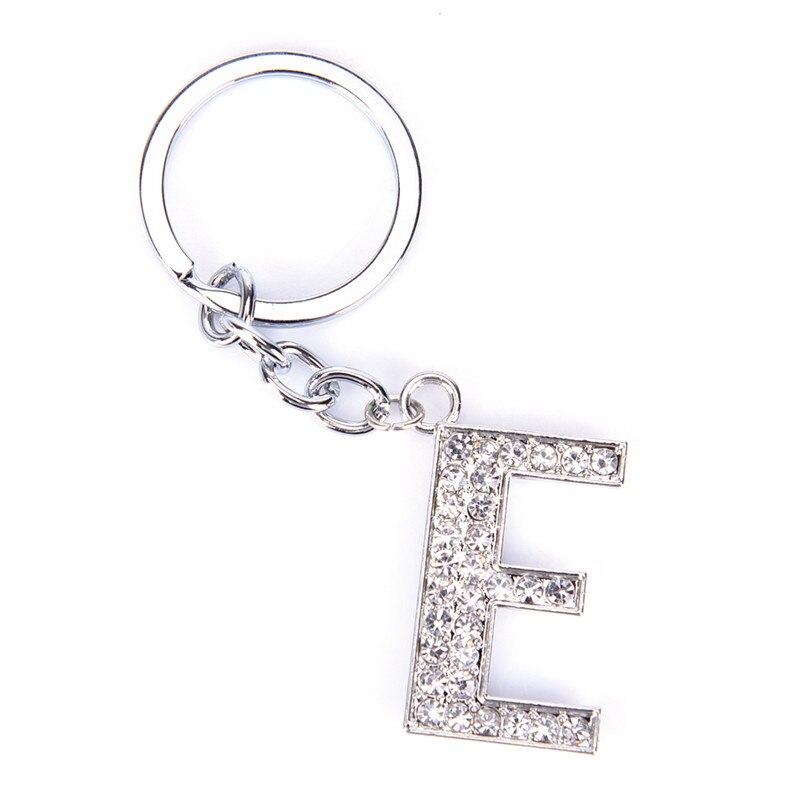 Crystal Rhinestone Alfabet Sleutelhanger Beginletter Sleutelhanger Keten Unisex Sleutelhanger Letters: E