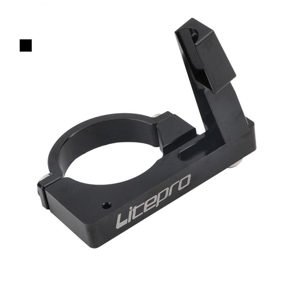 Folding Bike Front Derailleur Adapter Conversion Mounting Base 40mm Clamp Ring BMX Cycling Part: Black