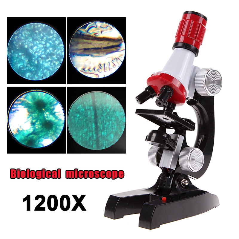 Microscoop Kit Lab Led 100X-1200X Thuis Educatieve Speelgoed Biologische Microscoop Voor Kinderen Kind Gratis Bezorging