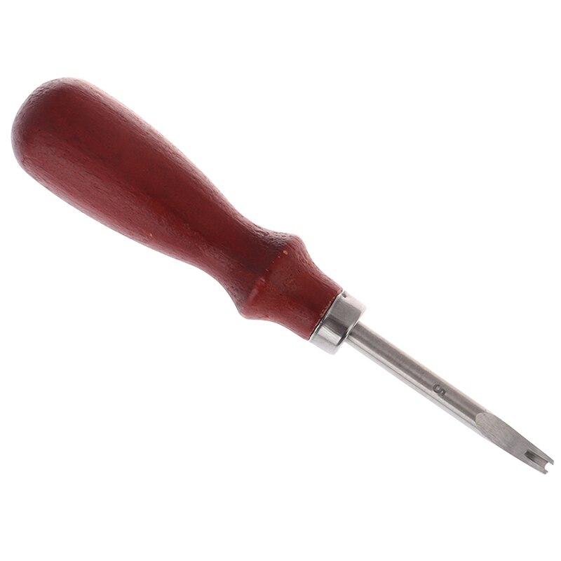 1pcs Sharp Leer Craft Rand Mes Snijden Hand Craft Tool Met Houten Handvat
