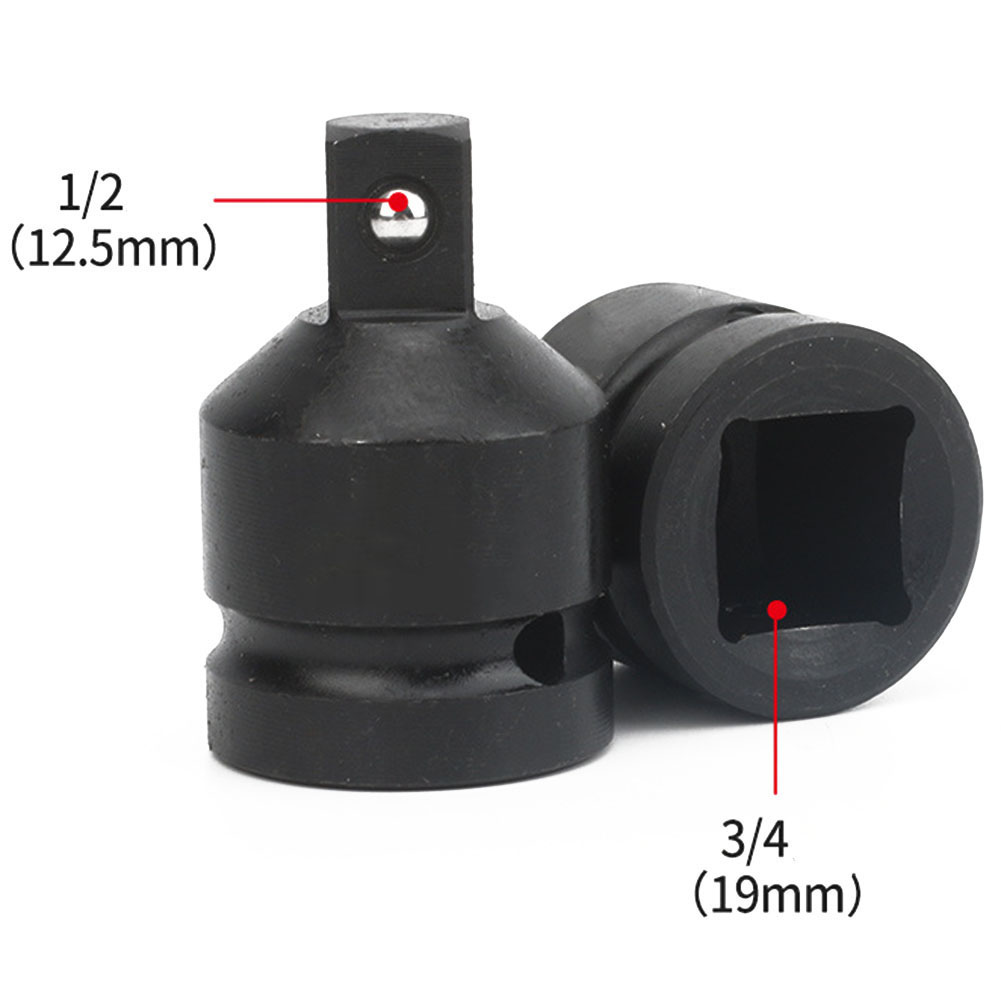 Pipeadapter adaptersett til slagpipe 1/2 til 3/8 3/8 til 1/4 3/4 til1/2 bil bil sykkelreparasjon garasje håndverktøy: Mørk grå