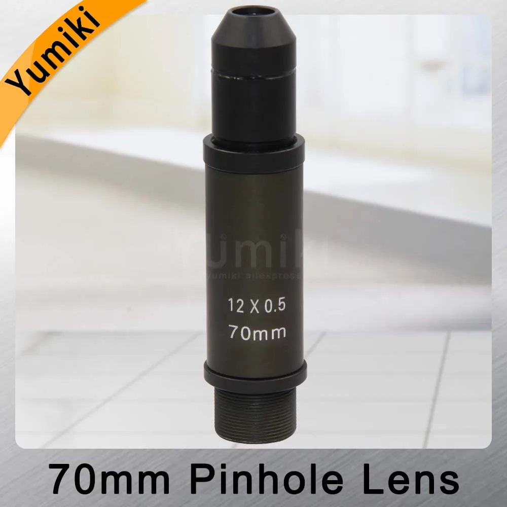 Objectif sténopé 2.0 mégapixels 70mm, objectif de vidéosurveillance, monture M12, Format d'image 1 "F1.6, Iris fixe, longue visualisation avec filtre IR