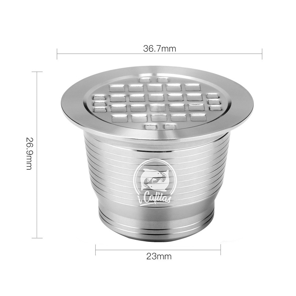 Refillable Coffee Capsule Pod Stainless Steel Filter Capsule Espresso Coffee filters and Tamper