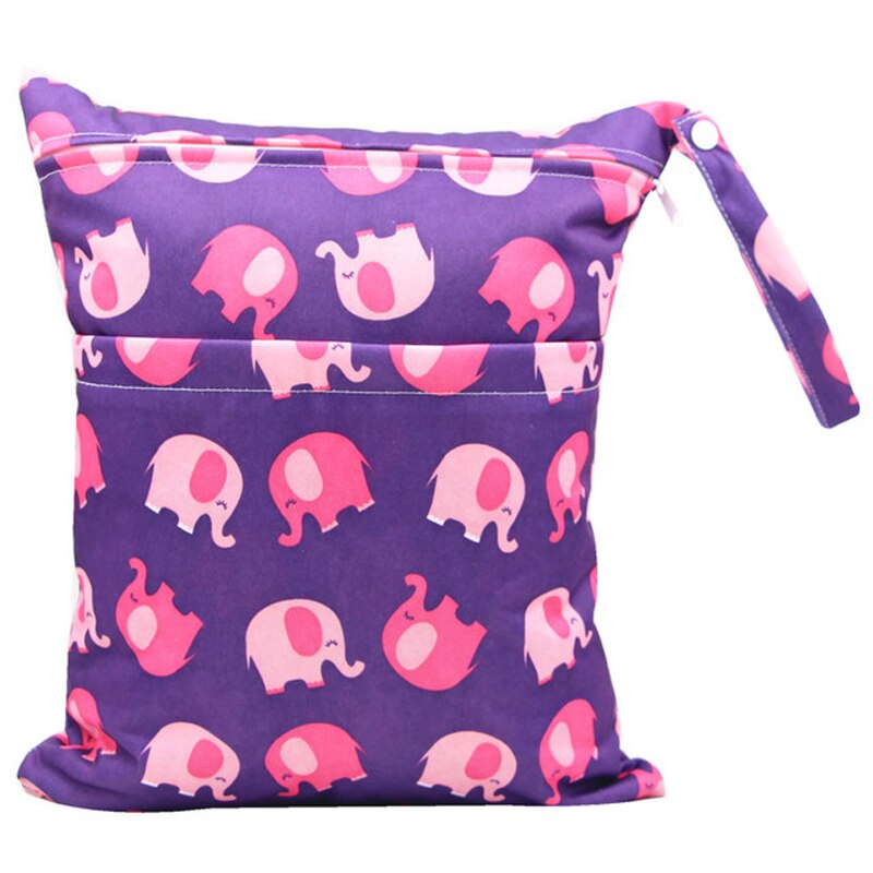 Balleenshiny nass trocken Tasche Mit Zwei Für Baby Windeln Windeln Wasserdicht Wiederverwendbare 36cm x 30cm Baby Windel tasche Veranstalter: T1