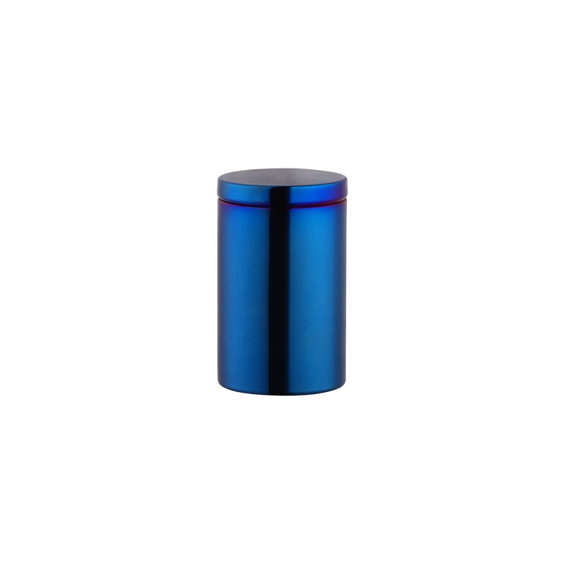 200ml Gold Tea caddies Stainless steel tea Box Jar Storage Holder table-top Metal tea canister Candies Cans Teaware containers: Blue