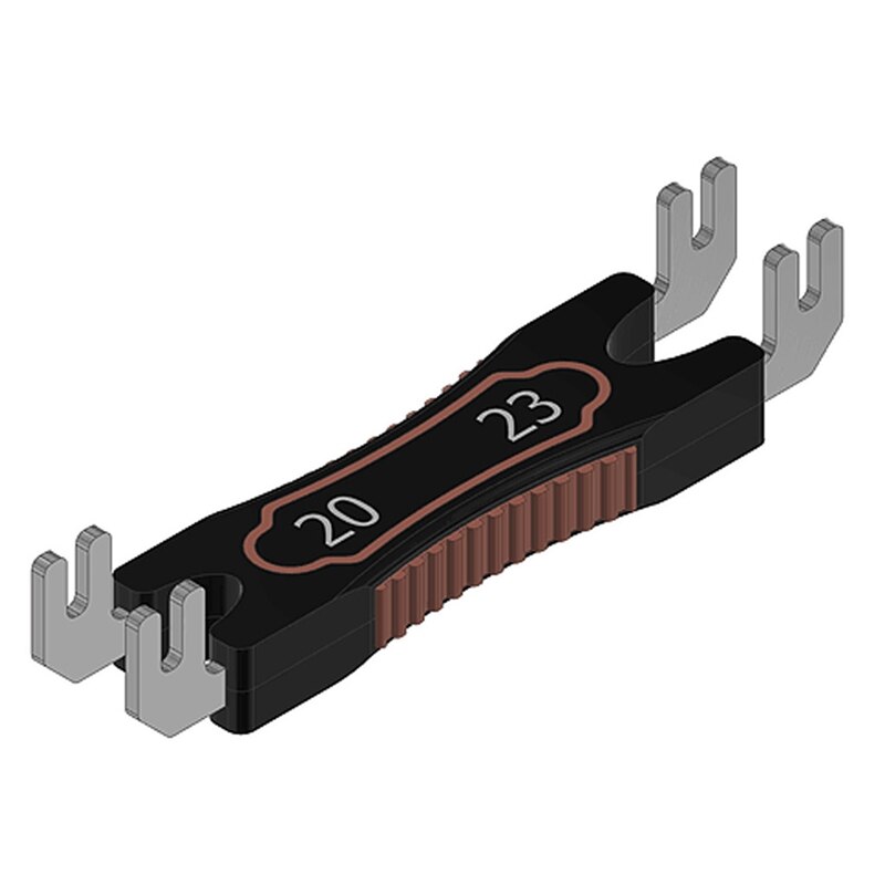 3d skrivertilbehør 20mm-23mm dobbelbruks ekstruderdyseverktøy til  v6 ender -3 prusa: misligholde tittel