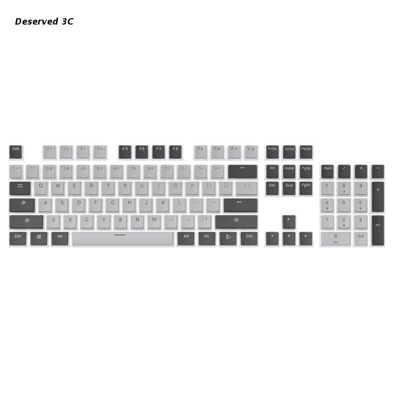 R9CB 104 Keys Pudding Keycap OEM Profile Double Shot PBT Backlit Keycap for Mx Switch