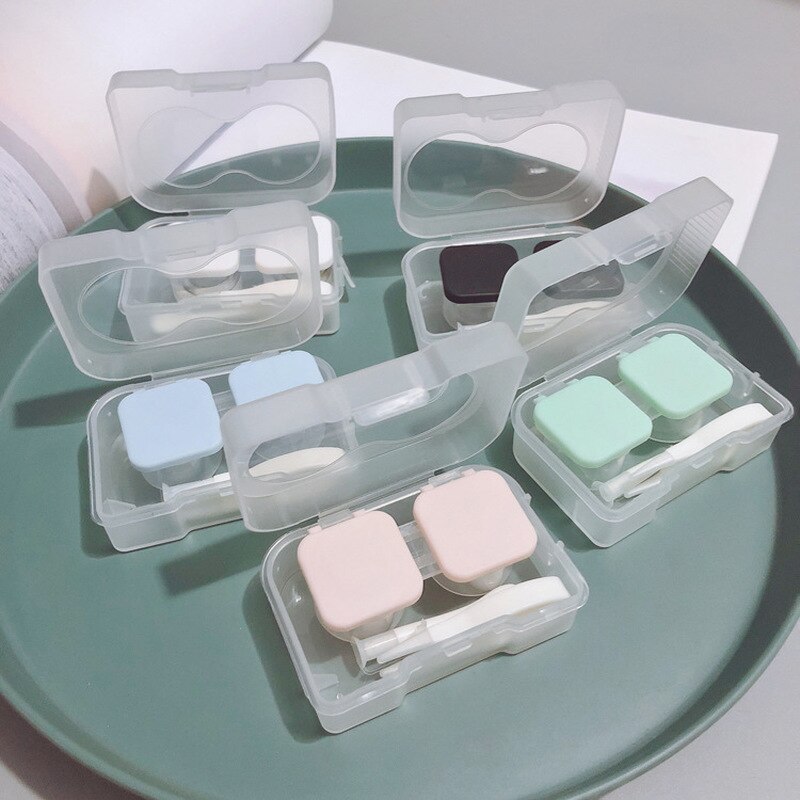 Colorful Contact Lens Case Eye Contact Lens Box Women Travel Contact Lenses Case Leakproof Container Lenses Box for Travel Kit