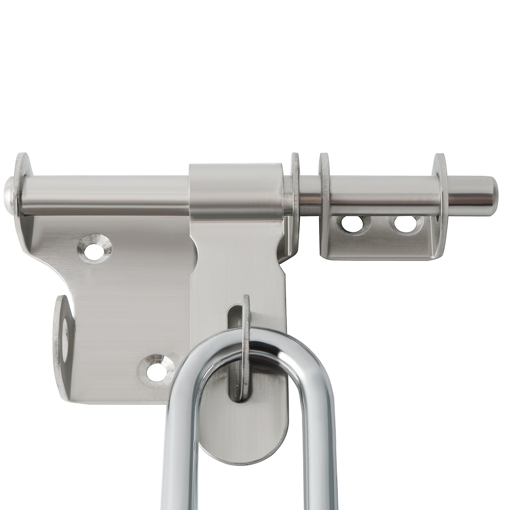 304 Stainless Steel Door Lock Barrel Bolt Latch Padlock Clasp Set Home Gate Safety Door Bolt Latch Lock Brushed Hardware