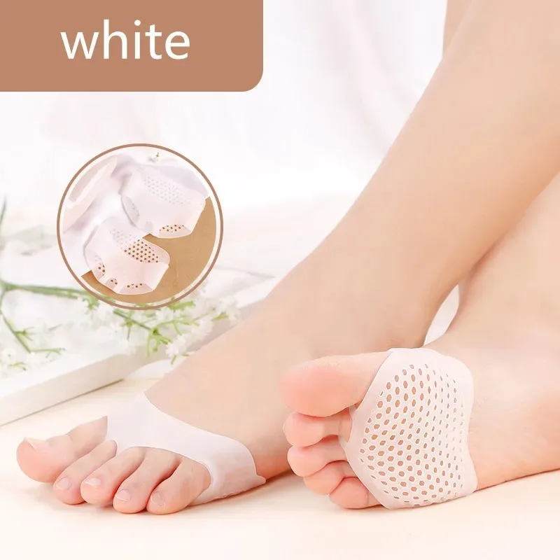 Silikon-Vorfußpolster für Frauen, hohe Ferse, Schmerzlinderung, Einsätze, atmungsaktive Fußpflege-Pads, halbe Schuheinlegesohle, Kissen, Zubehör
