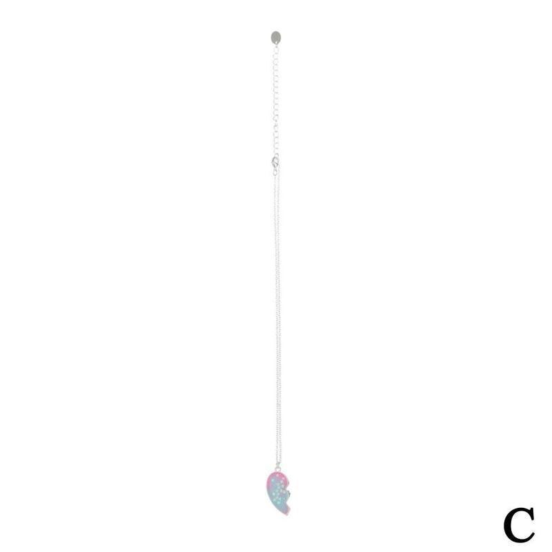 Collier magnétique meilleur ami 2 en forme de cœur, pendentif pour Couples, chaîne, d'amitié pour filles et femmes: C