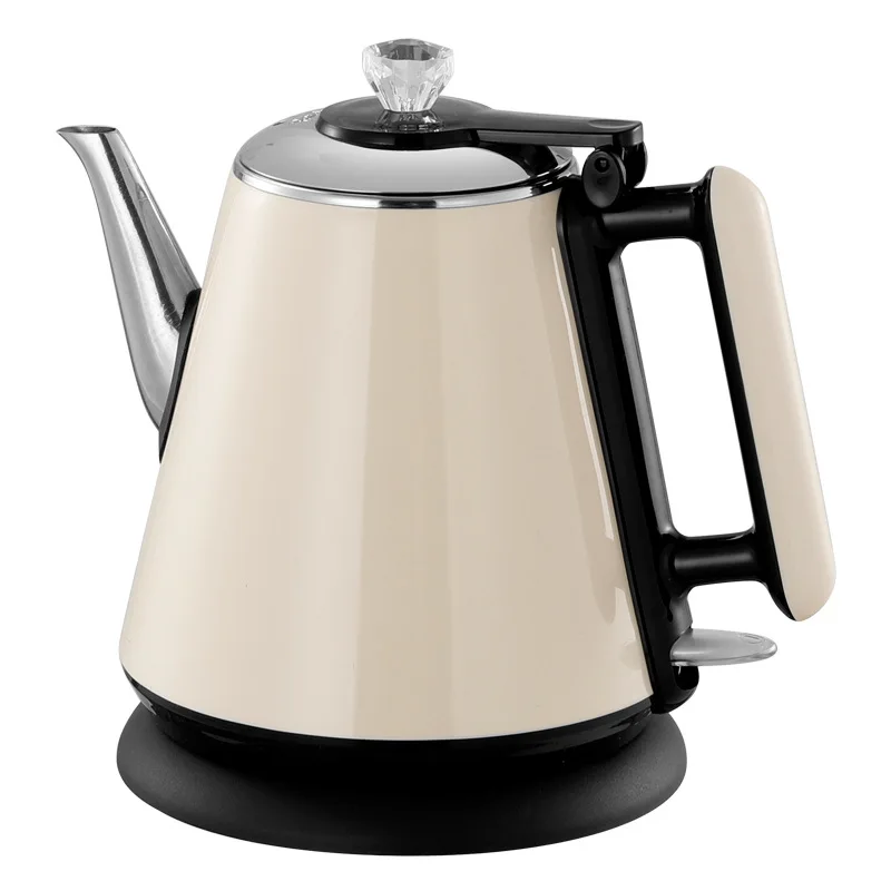 Rostfri vattenkokare med stor kapacitet och lång pip, automatisk avstängning för hemmabruk