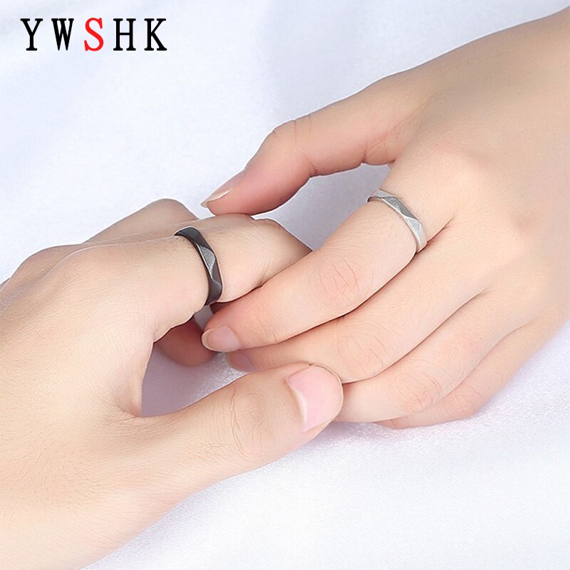 YWSHK ins Simple Geometric Multi-Section Adjustable Matching Couple Rings For Men and Women Lovers 2021Trend Valentine's Day