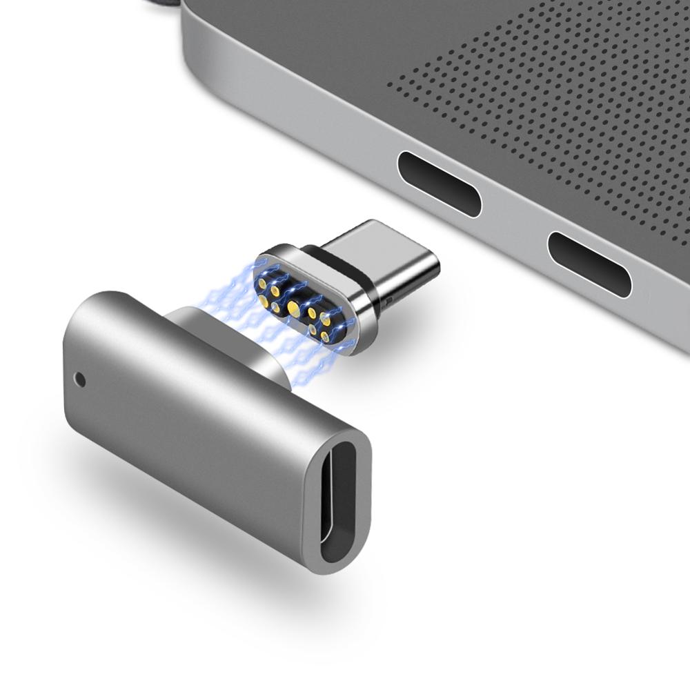 Magnetisk usb c adapter 9 ben 20 ben 24 ben type c stik usb  pd 100w hurtig opladning 10 gbp/s data for mere type c enhed