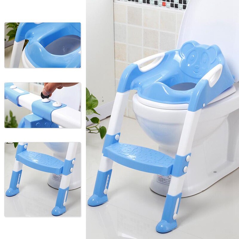 Baby Zindelijkheidstraining Seat Kinderen Potje Baby Wc Stoel Met Verstelbare Opvouwbare Ladder Zuigeling Wc Trainer Klapstoel