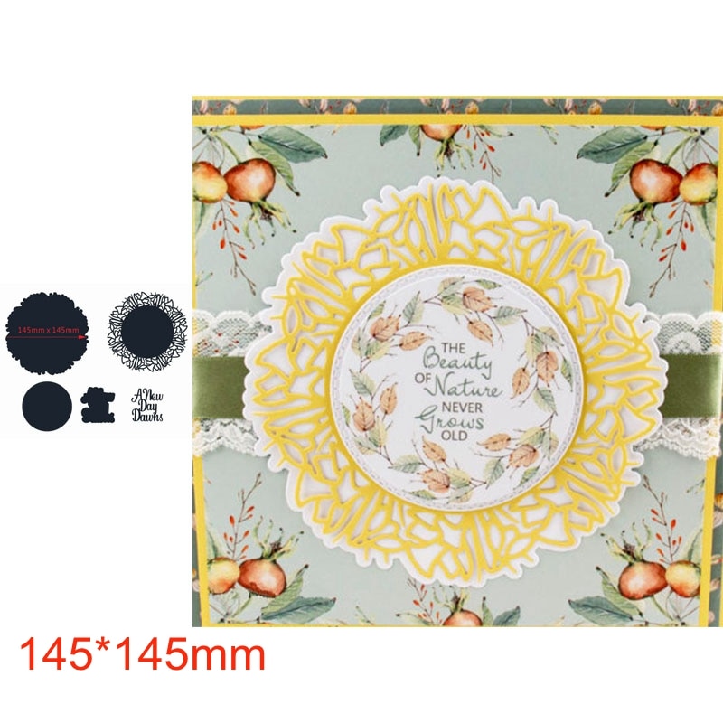 Flerdelad uppsättning av vackra snygga ramar med konstord kostnadseffektiva metallskärverktyg för diy scrapbooking album papperskort: 13