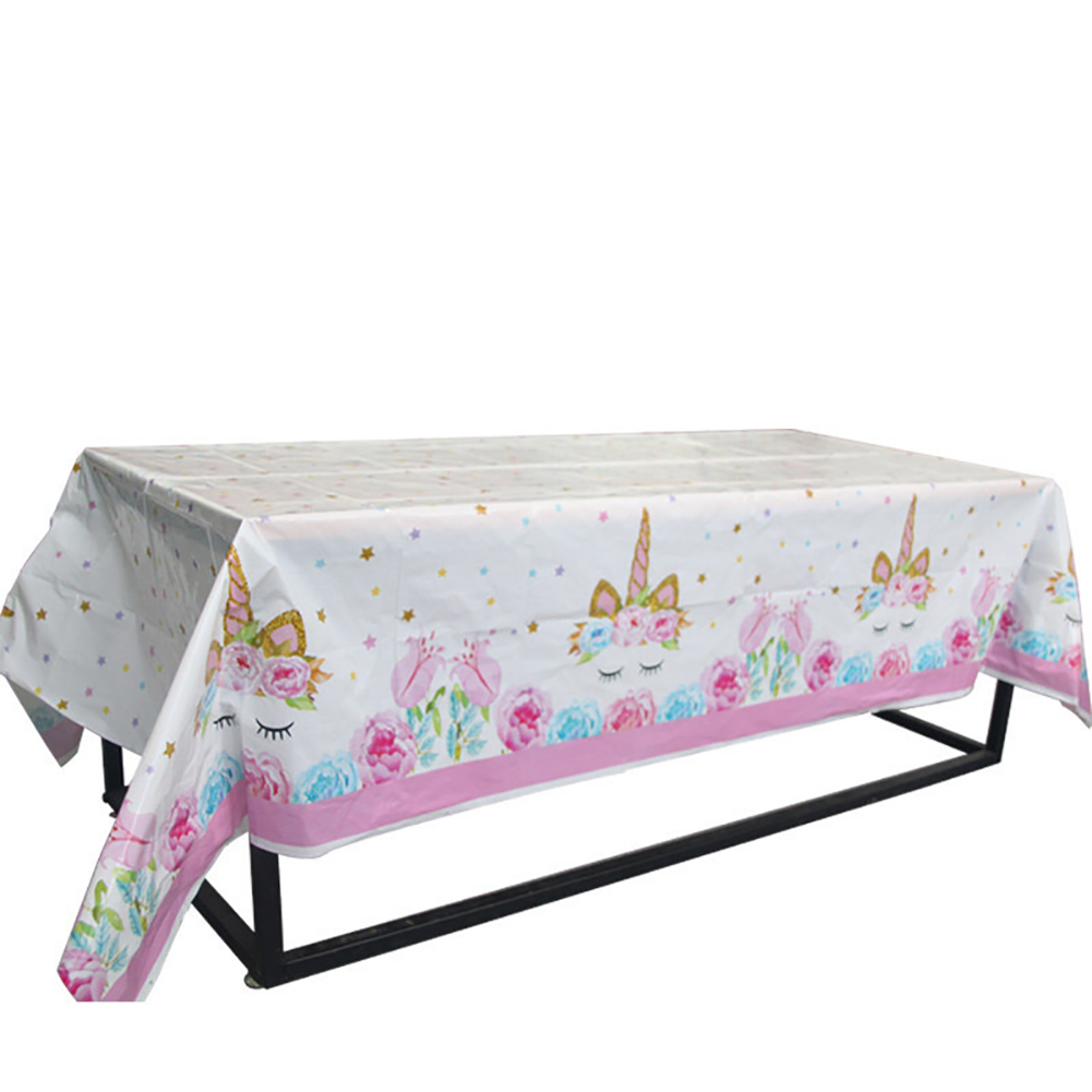 1pc Unique Party Plastic Disposable Party Tablecloth Birthday Tablecloth 42.5*70in
