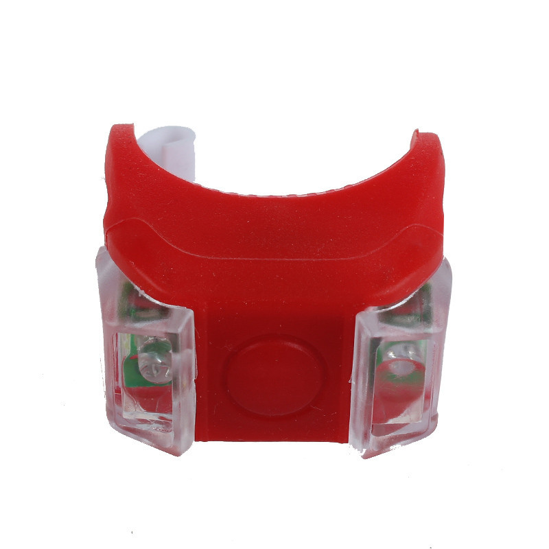 Silicone Bicycle Safety Lighting Led Light Lamp Flashlight Bike RdNight riding Cycling lighting warning Led Light#60: Red