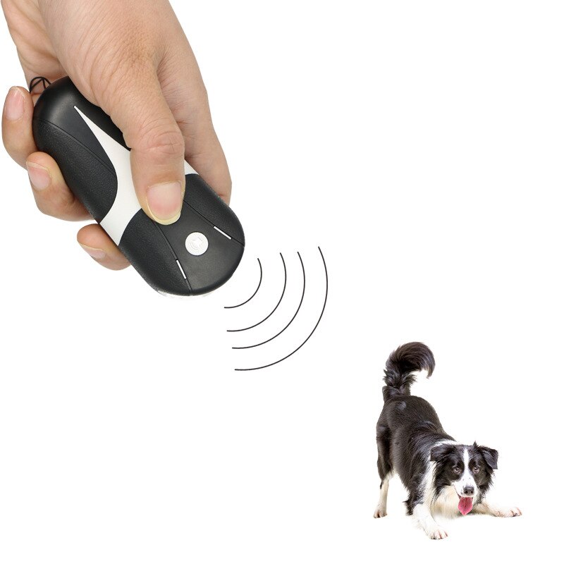 LED Ultrasonic Infrared Dog Deterrent 2 in 1 Dog Behavior Training Handheld Dog RepellentLED Ultrasonic Infrared Dog Dete